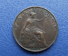 1901 Great Britain. Victoria. Farthing