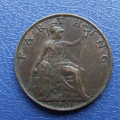 1901 Great Britain. Victoria. Farthing