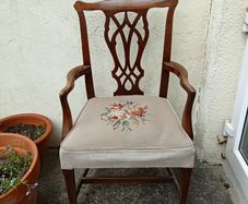 Antique Chippendale style carvery chair.