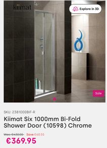 New Semi Frameless Bi-Fold Shower Door