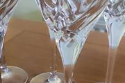 5 Wedgwood Crystal Red  Wine Glasses