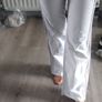 Old school limited edition white Adidas trousers with crease size Xs Image 3