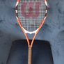 Wilson Roger Federer Tennis Racquet Stop Shock Red Black Grip 4 3/8" unused-swords collection Image 2