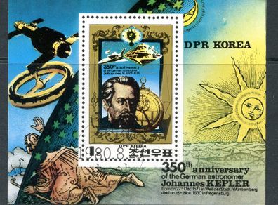 North Korea - 1980 350th Anniversary Of The German Astronomer Johannes Kepler - Miniature Sheet - Mint Never Hinged