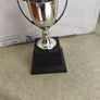 Metal Cup Trophy Award on black plinth. Image 5