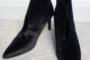 Lovely Black Velour Booties / Heels / Size 6.5 UK