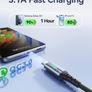 USB-C to USB-C Fast Charging Cable 2m, 100W Power Delivery,  Extra-Long & Durable, Compatible with iPhone, Samsung, Android, iPad, Laptop & More Image 2