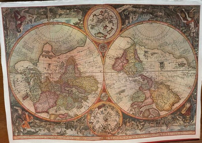 Vintage Readers Digest Great World Atlas 1969 inc copy of 1587 Mercator Map