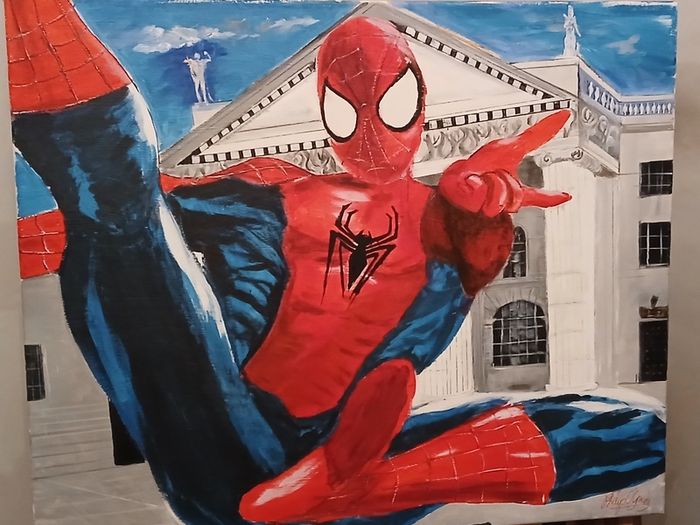 Painting of Spiderman Dublin GPO