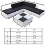 6 Piece Garden Lounge Set with Cushions Poly Rattan White Image 4