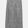 Zara midi black and white box pleated hundstooth skirt XS Image 7