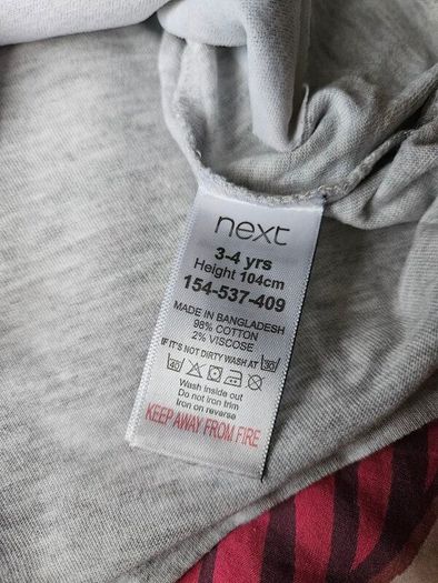 NEXT Girls Long-sleeved T-shirt in Grey 3-4 Years