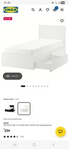 IKEA Malm single bed with 2 drawers. No mattress.