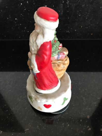 Vintage Ceramic Musical Santa