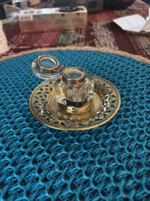 antique inkwell and tray