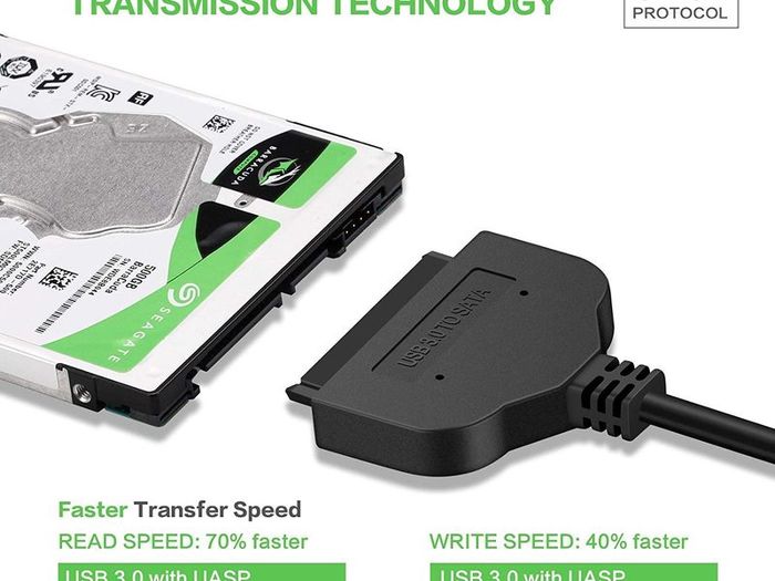 USB 3.0 to SATA III (UASP) 5Gbps Converter Adapter Cable for 2.5" SATA HDD/SSD Drives (Brand New/Warranty)