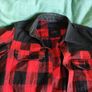 Denim Jacket Red Black Checkered Reserved S Size Image 3