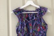 Women's Purple Floral Blouse Cami