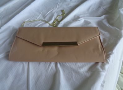 Beige Patent Clutch Bag for Sale