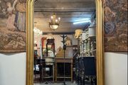 Ornate French-Style Large Gilt Wood Mirror