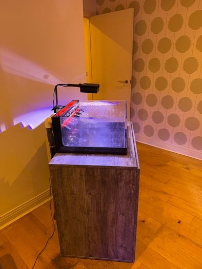 Marine Aquarium Frag Tank, light, pump and Cabinet