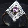 Vintage 9ct Gold Ruby & Diamond Ring Birmingham Hallmarked Size 52 1.81g Image 2