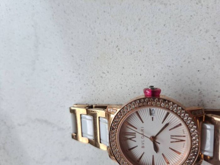 Blvgari gold white watch