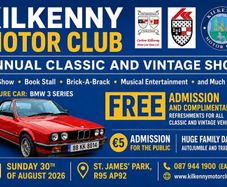 Kilkenny Motor club annual show Sunday 30th of Aug