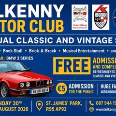 Kilkenny Motor club annual show Sunday 30th of Aug