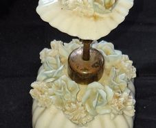 Beautiful Old French Floral Porcelain Perfume Atomizer, Postage Available or Collection