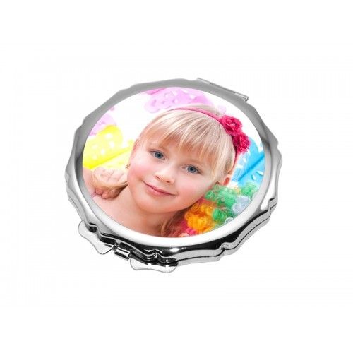 Personalised Ornate Round Shaped Compact Mirror