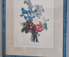 LOVELY FRAMED 55 X 65  CM. Chez Vilquin - Jean-Louis Prevost - THE PRINT IS 35x45 cm. vintage botanical print.