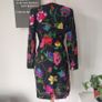 VINTAGE 1980s designer Emanuel Ungaro floral wool blend wiggle dress Made in Italy XS S 8 Image 5