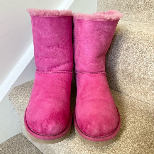 UGG Bailey Bow Pink Boots UK7.5