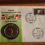 EURO 88 UEFA official proof medal stamp cover / vintage Image 2