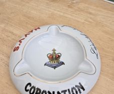 Vintage Porcelain Belgium Navy Coronation Ale Advertising Ashtray