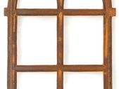Iron Window with Round Arch | Approx. 98 x 54 cm | Cast Iron Window in Antique Style | for Garden Wall, Garden Shed and Stable Window
