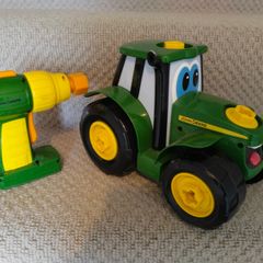 Tractor toy with drill
