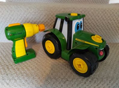 Tractor toy with drill