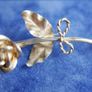 Vintage Sterling Silver Rose Brooch Sterling Flower Brooch Signed 925 - 3,4g Image 2