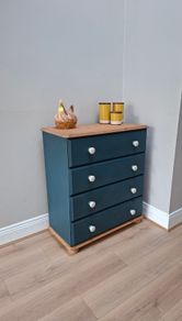 4-Drawer Chest of Drawers with Solid Wood Top