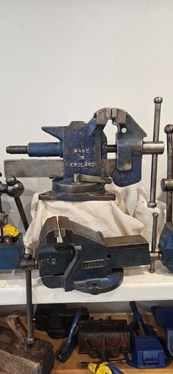 anvil on timber stand