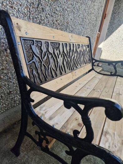 Cast iron garden bench