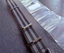 Genuine Omega black and grey NATO strap 21mm