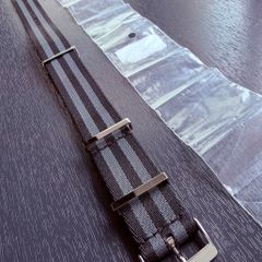 Genuine Omega black and grey NATO strap 21mm
