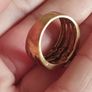 925 Sterling Silver Ring with Gold Plated Cubic Zirconia. Image 4