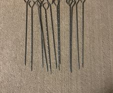 Reusable stainless steel barbecue skewers
