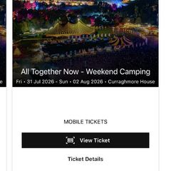 All Together Now ATN Weekend Camping ticket