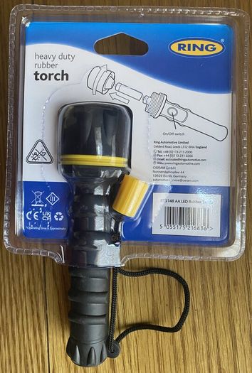 Ring heavy duty rubber torch LED