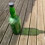 Large Green Glass Bottle Image 2